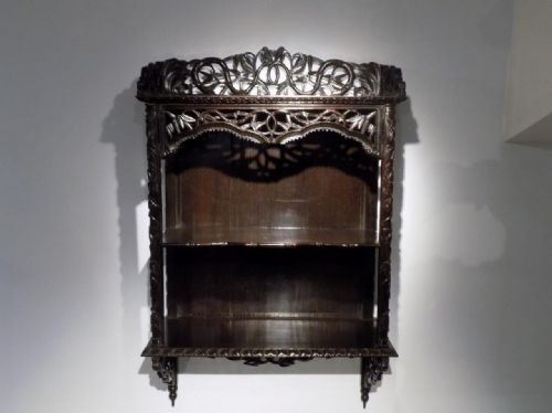 Carved 19th Century Chinese Open Wall Shelves