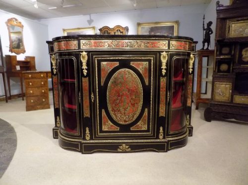 A Good Antique 19th Century Boulle Credenza
