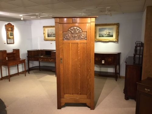 An Oak Arts & Crafts Period Shapland & Petter Hall Robe.