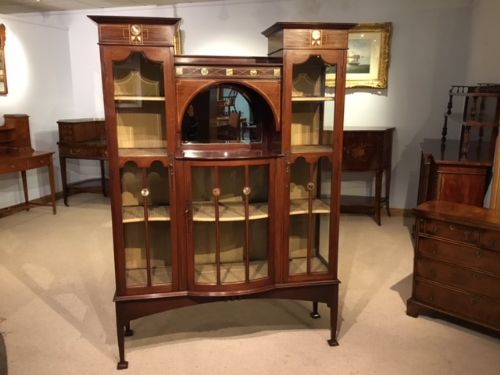 A Mahogany Inlaid Shapland & Petter Display Cabinet.
