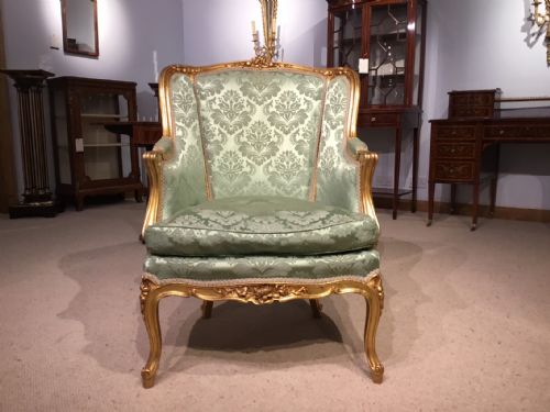 A Beautiful Carved Gilt-wood French Ladies Armchair