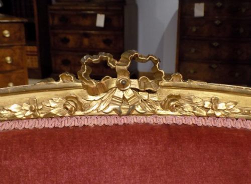 fig 1. A carved gilt wood Louis XV style armchair.