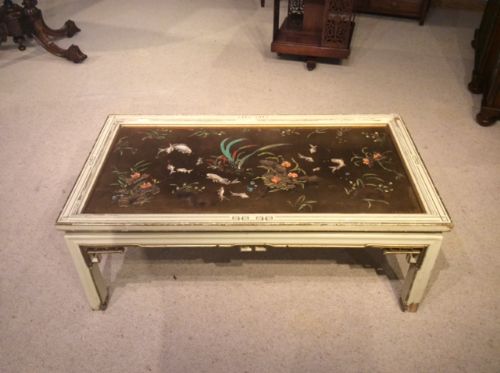 A 1920s Period Lacquered & Painted Oriental Coffee Table