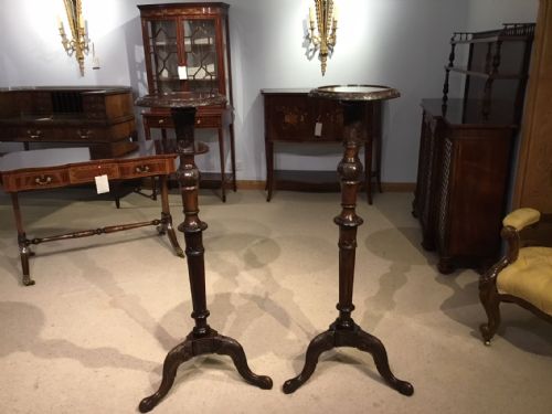 A Fine Quality Pair of Mahogany Edwardian Period Chippendale Revival Torcheres