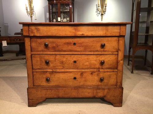 A Late 19th Century French Provincial Fruitwood Chest of Drawers