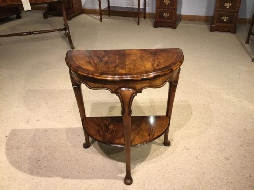 An Edwardian Period Figured Walnut Queen Anne Style Side Table