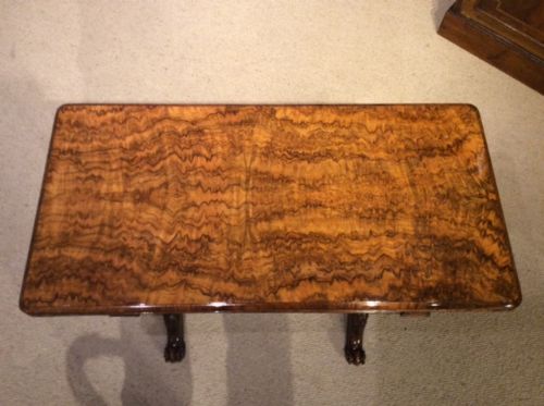 fig 1. A superb quality burr walnut Victorian Period fold over card table