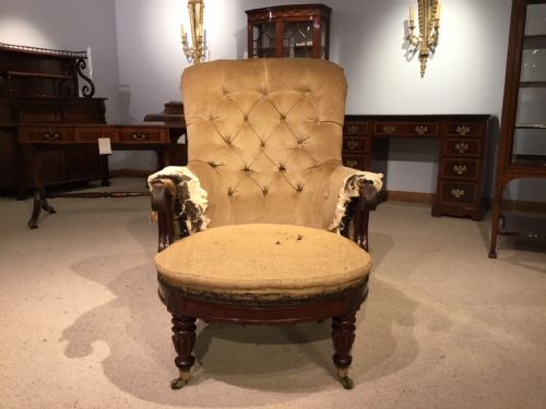 A Fine Quality Gillows Mahogany Regency Period Library Chair