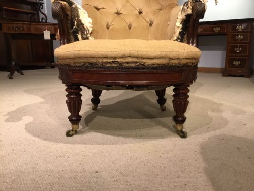 fig 1. A fine quality Gillows mahogany Regency Period library chair