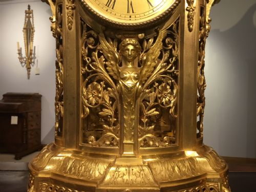 fig 1. A Beautiful Late 19th Century French ormolu clock garniture with a Japy Freres movement.