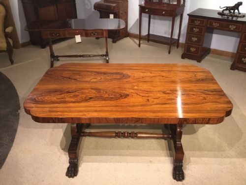A Rosewood William IV Period Library Table