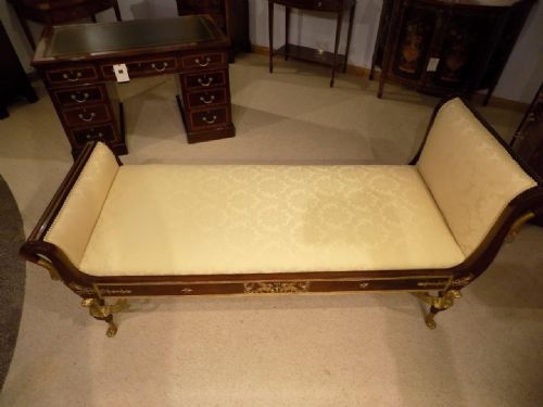 fig 1. A stunning quality mahogany and ormolu mounted French Empire daybed