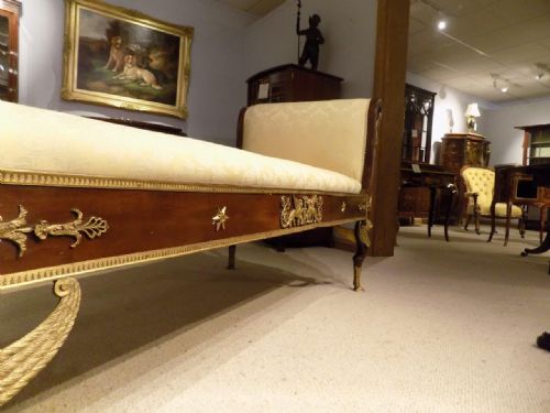 fig 2. A stunning quality mahogany and ormolu mounted French Empire daybed