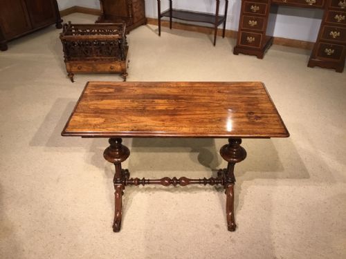 A William IV Period Rosewood Rectangular Stretcher Table Probably by Gillows of Lancaster