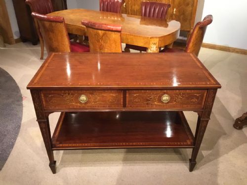 A Fine Quality Marquetry Inlaid Edwardian Period Hall/side Table