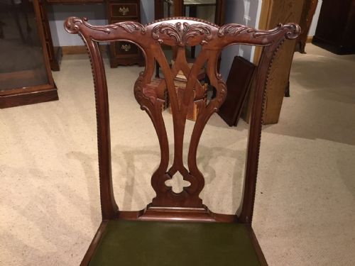 fig 1. A superb quality mahogany Chippendale Revival dining room suite