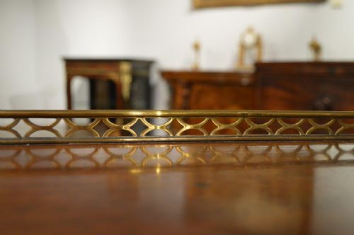 fig 1. A fine quality George III Style flamed mahogany Carlton House desk