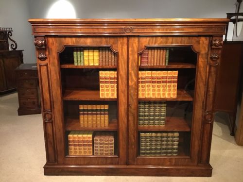 A Fine Quality Mahogany Victorian Period Two Door Bookcase