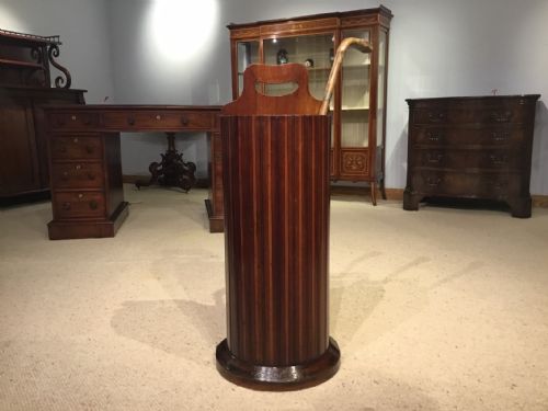 A Charming Mahogany Edwardian Period Country House Demi Lune Stick/umbrella Stand