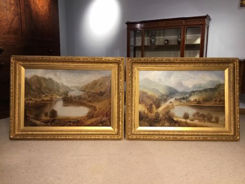 A Large Pair of Oil Paintings by Edward Priestley