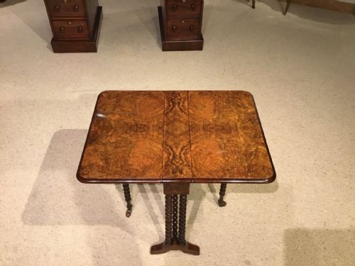 A Beautiful Burr Walnut Victorian Period Baby Sutherland Table.