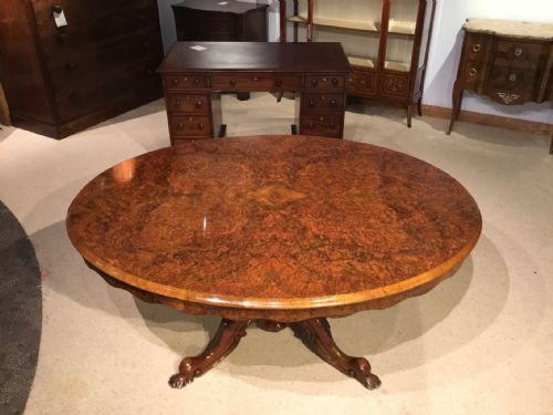 A Burr Walnut Victorian Period Breakfast/loo Table