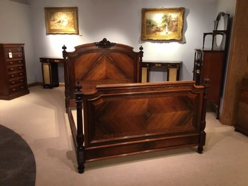 A Fine Quality Rosewood French Double Bed.