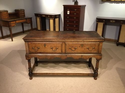 An Oak 18th Century Two Drawer Base.