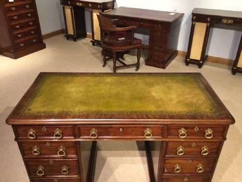 fig 1. A mahogany Victorian Period antique writing desk