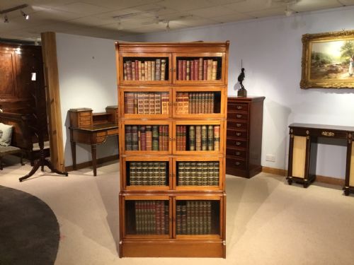 A Mahogany Inlaid "Oxford" Barristers Bookcase by William Baker & Co Ltd.