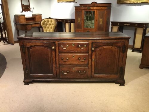 A Good George III Period Oak Westmoreland Dresser Base