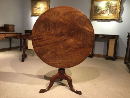 A George III Period Cuban Mahogany Tripod Table