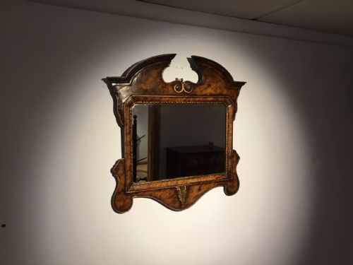 A George I Style Walnut & Parcel Gilt Wall Mirror.