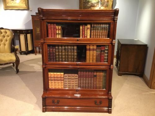 A Lovely Quality Mahogany Globe Wernicke Barristers Bookcase.