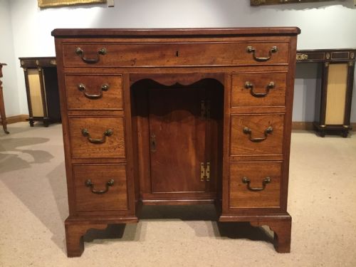 A Lovely Untouched Mahogany George II Period Knee Hole Desk.