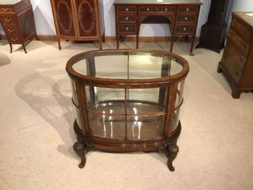 A Wonderful Burr Walnut Art Deco Period Display Cabinet