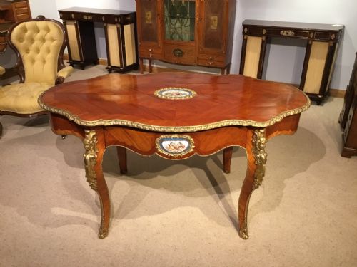 A Fine Louis Xvi Style19th Century Kingwood, Ormolu Mounted Centre Table with Sevres Plaques.