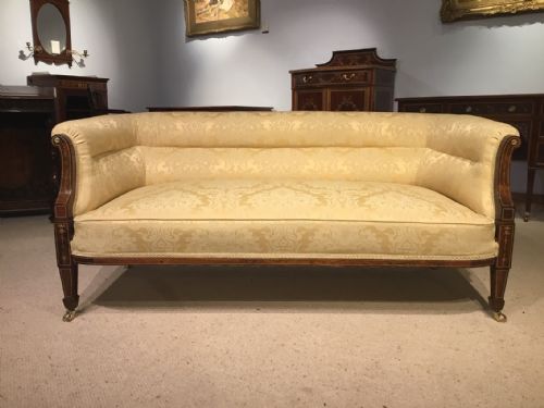 A Fine Quality Rosewood Inlaid Late Victorian Period Sofa.
