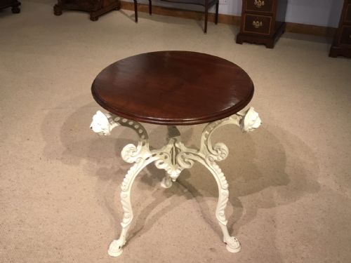 A Mahogany & Cast Iron Victorian Period Pub Table.