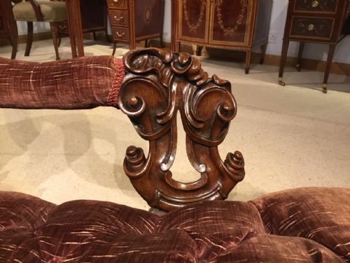 fig 1. A carved walnut Victorian Period antique chaise longue