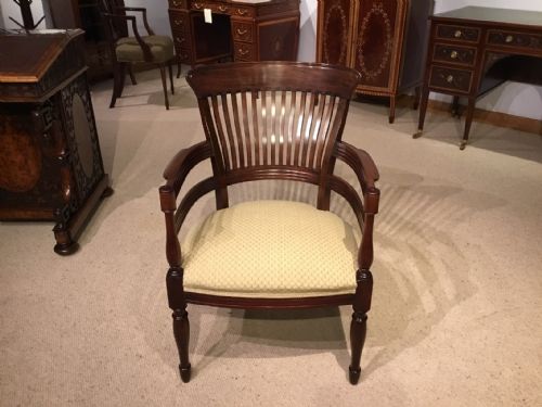 A Mahogany Late Victorian Period Desk Chair by James Peddle