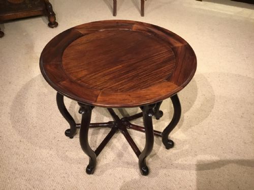 A Circular Hardwood Chinese Antique Coffee Table