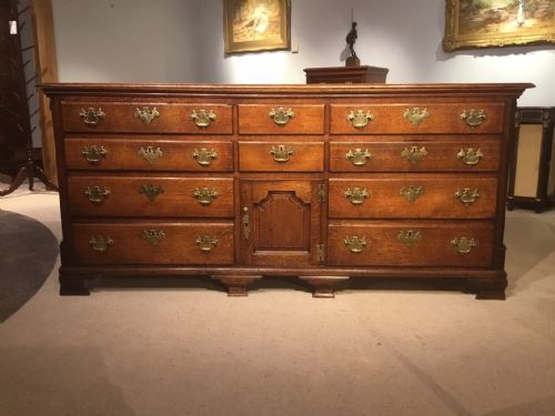 fig 1. A good large 18th Century Lancashire dresser base