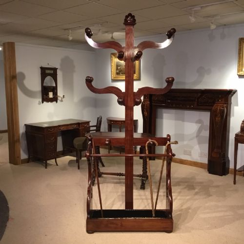 A Good Mahogany Victorian Period Hall Tree