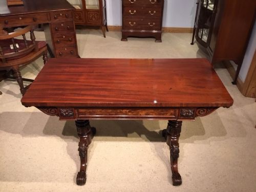 A Good Mahogany Regency Period Antique Library Table