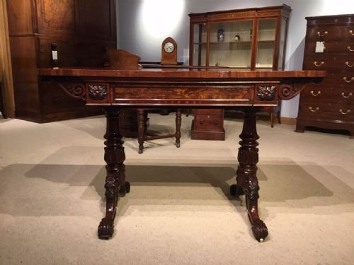 fig 1. A good mahogany Regency Period antique library table