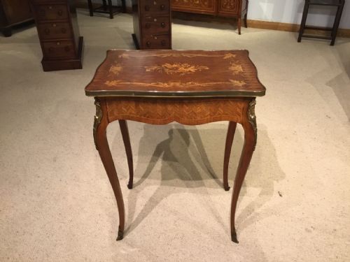 A French Rosewood & Marquetry 19th Century Antique Side Table