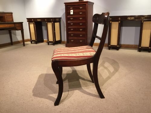 fig 1. A set of 8 mahogany Regency Period antique dining chairs