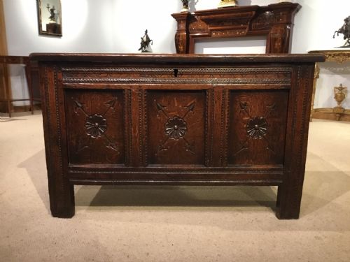 A Wonderful and Original Oak Period Coffer