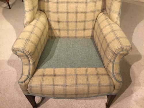 fig 1. A mahogany George III Period Antique Wing Armchair